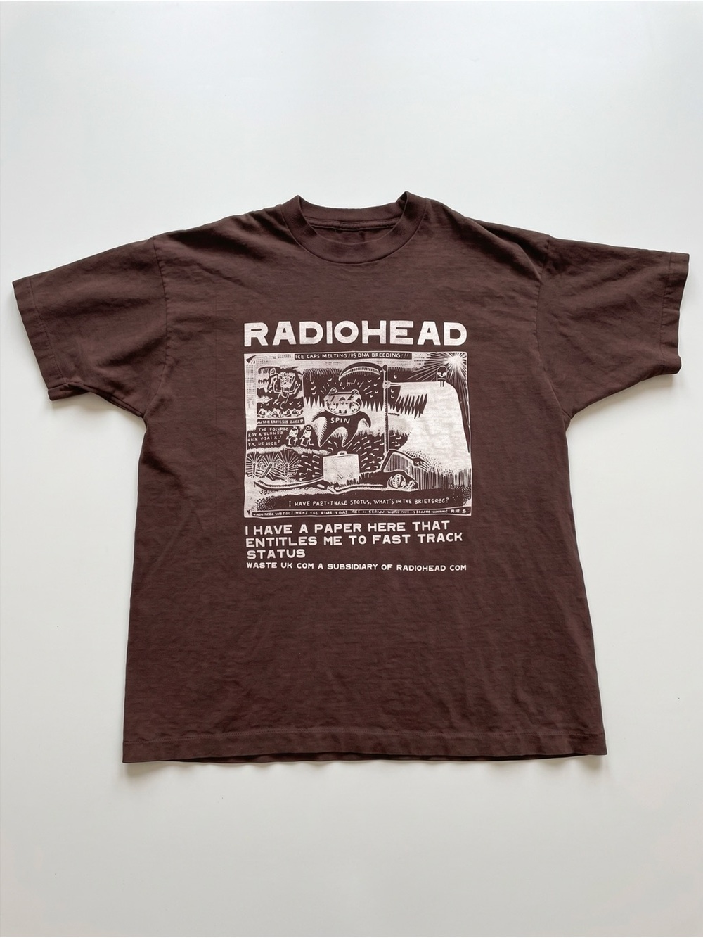 Gildan Brown Radiohead Graphic Short Sleeve Tee